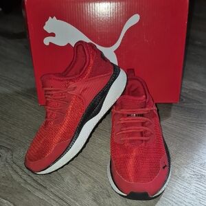 Puma Red Sneakers Mesh Upper Lace-Up